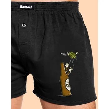 Trenýrky Bastard Lahváč a syn pánské trenky Black