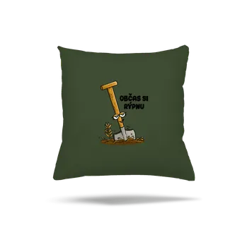 Polštář Bastard Občas si rýpnu polštář Olive Green