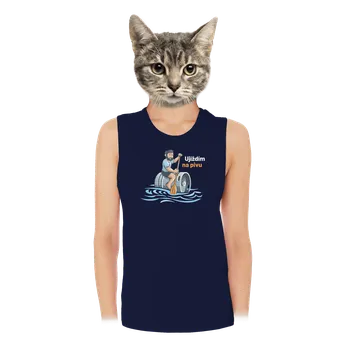 Bastard Ujíždím na pivu dámské tílko volné Navy