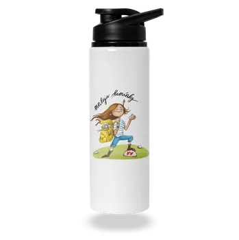 Láhev Bastard Maluju kamínky lahev na vodu White