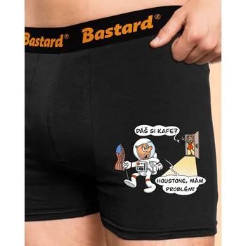 Trenýrky Bastard Houstone, mám problém! boxerky Black