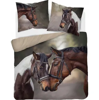 Povlečení Povlečení 3D z mikrovlákna s motivem koní - 160x200 cm - Visuale 3D