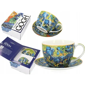 Porcelánový Šálek 250ml s podšálkem Kosatce Vincent Van Gogh CARMANI