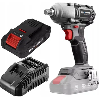 Sada Rázový utahovák 450Nm Bezuhlíkový Akumulátorový + Aku 4Ah, Nabíječka