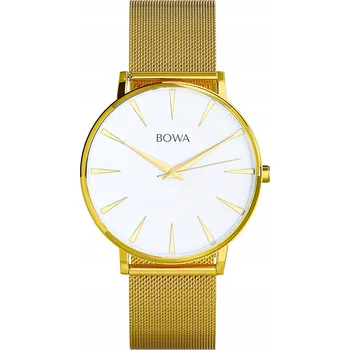 Hodinky Dámské hodinky BOWA Praha White-Gold Mesh 38