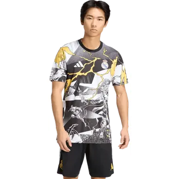 Pánský předzápasový dres Adidas Real Madrid x Marvel 25/26 bílo-černý