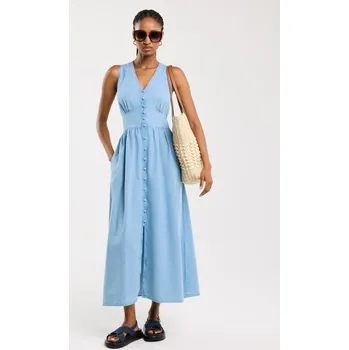 Dámské šaty ŠATY džínové midi šaty BIG STAR modré barvy, velikost S