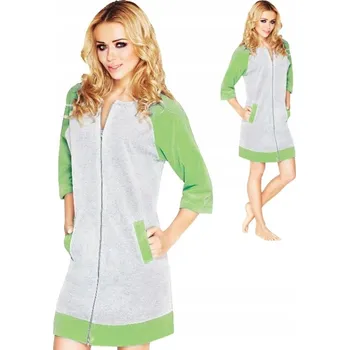 Dámské noční prádlo MÓDNÍ PRAKTICKÁ ŽUPAN PODMISKA NA ZIP, KRÁSNÝ MILÝ ŽUPAN S