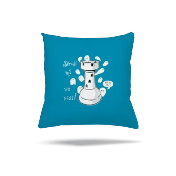 Polštář Bastard Straší mi ve věži polštář Blue Turquoise