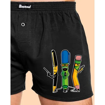 Trenýrky Bastard Psací gang pánské trenky Black