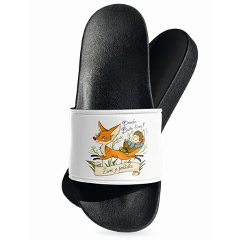 Pánské pantofle Bastard Budu línej – Život není pohádka pantofle White