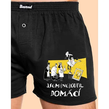 Trenýrky Bastard Kutil domácí pánské trenky Black