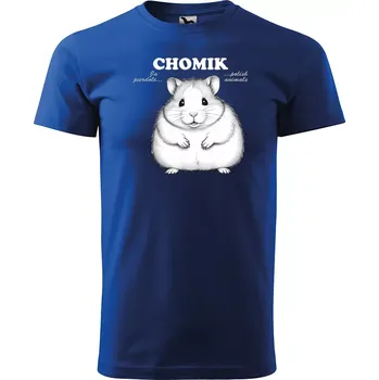 Pánské tričko Sablio Tričko s potiskem CHOMIK - modré 3XL