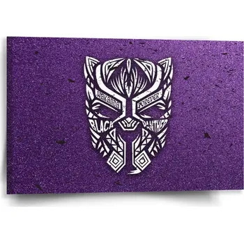 Obraz Sablio Obraz BLACK PANTHER wakanda forever Bílý - 60x40 cm
