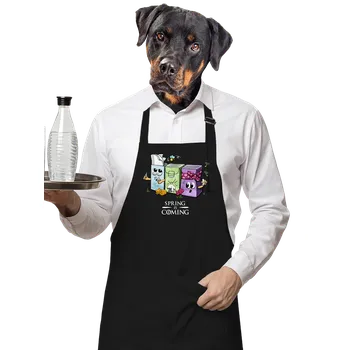 Kuchyňská zástěra Bastard Spring is coming zástěra Black