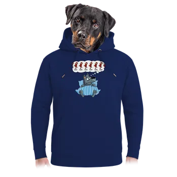 Pánská mikina Bastard Vlčí nespavost unisex mikina premium Navy