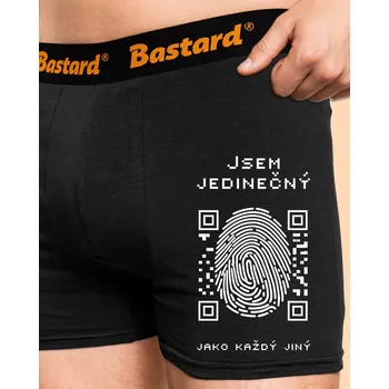 Trenýrky Bastard Jsem jedinečný boxerky Black