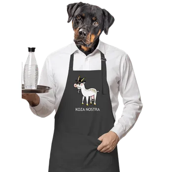 Kuchyňská zástěra Bastard Koza nostra zástěra Dark Grey