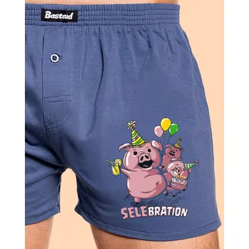 Trenýrky Bastard Selebration pánské trenky Blue