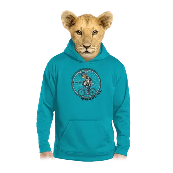 Chlapecká mikina Bastard Cyklistický horoskop: Beran dětská mikina klokanka Hawaiian Blue