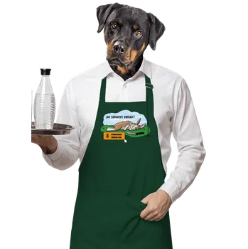 Kuchyňská zástěra Bastard Stahování králíka zástěra Bottle Green