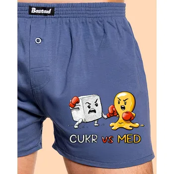 Trenýrky Bastard Cukr vs. med pánské trenky Blue