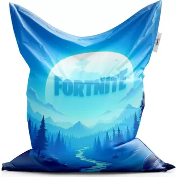Sedací pytel Sablio Sedací vak FORTNITE Modré údolí s měsícem - 150x100 cm