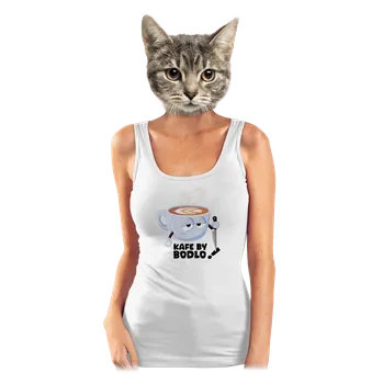 Bastard Kafe by bodlo dámské tílko klasické White