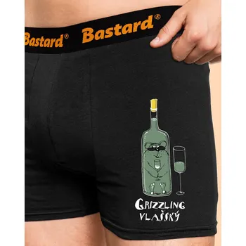 Trenýrky Bastard Grizzling Vlašský boxerky Black