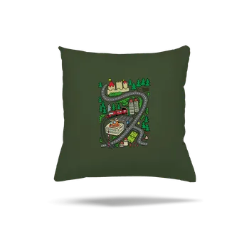 Polštář Bastard Silnice polštář Olive Green