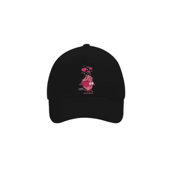 Kšiltovka Bastard Zamilovaná srdíčka kšiltovka baseballka Black