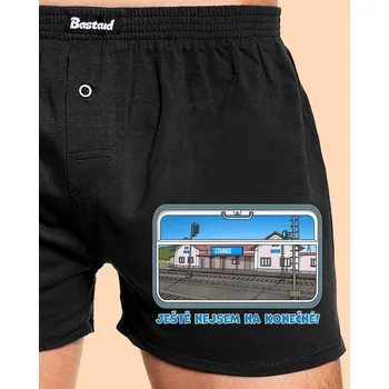 Trenýrky Bastard Nejsem na konečné pánské trenky Black