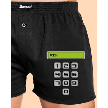 Trenýrky Bastard PIN pánské trenky Black