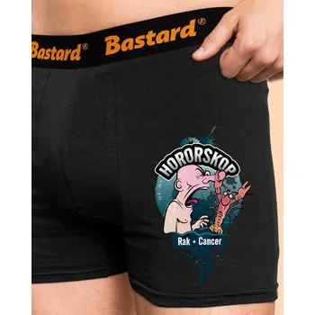 Trenýrky Bastard Hororskop - Rak boxerky Black