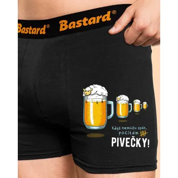 Trenýrky Bastard Pivečka boxerky Black