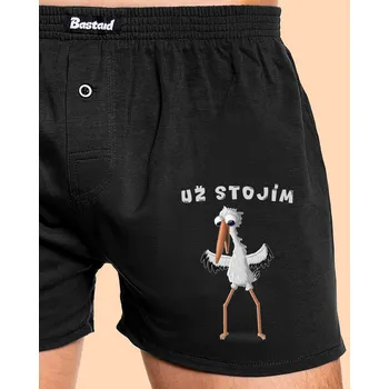 Trenýrky Bastard Už stojím pánské trenky Black