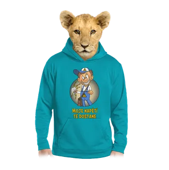 Chlapecká mikina Bastard Moje napětí dětská mikina klokanka Hawaiian Blue