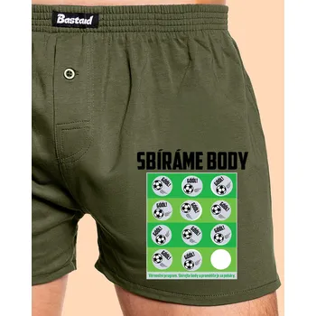 Trenýrky Bastard Sbíráme body - fotbal pánské trenky Khaki