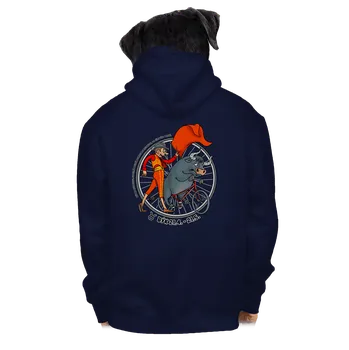 Pánská mikina Bastard Cyklistický horoskop: Býk pánská mikina na zip Navy