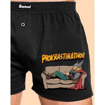 Trenýrky Bastard Prokrastináthor pánské trenky Black