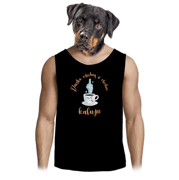 Pánské tílko Bastard Všechno kafuju pánské tílko Black