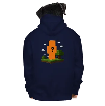 Pánská mikina Bastard Minecraft z vlastní fotky pánská mikina na zip Navy