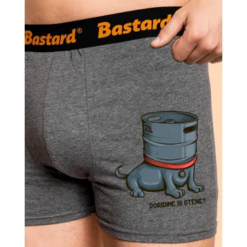 Trenýrky Bastard Štěně boxerky Gray Melange