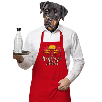 Kuchyňská zástěra Bastard Červotoč zástěra Red