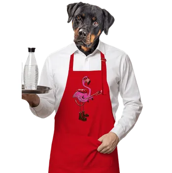 Kuchyňská zástěra Bastard Plamenomeťák zástěra Red