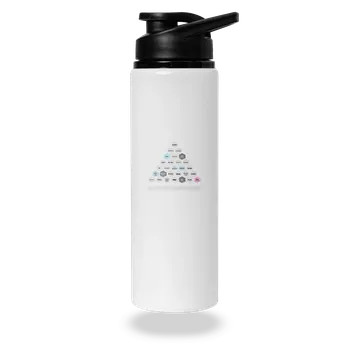 Láhev Bastard Textový alko kvíz a fix lahev na vodu White