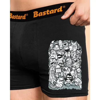 Trenýrky Bastard Doodle boxerky Black