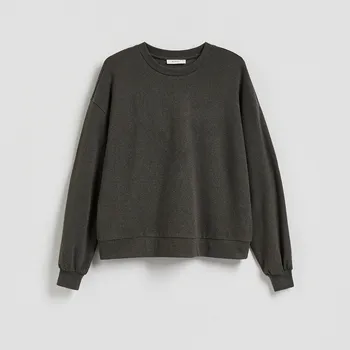 Dámská mikina Reserved - Hladká mikina - tmavě šedá - 719IU-90X - 719IU-90X-L