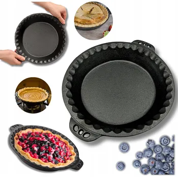 Forma na pečení FORMA PLECH NA PEČENÍ FORMA NA BISKUPSKÝ CHLEBÍČEK LITINOVÁ NA KOLÁČE A TARTY, ROBUSTNÍ A SKLADNÁ