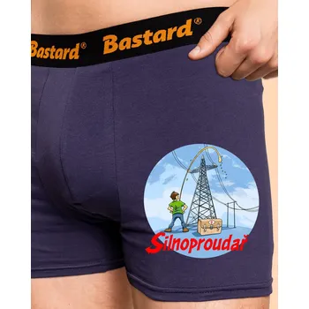 Trenýrky Bastard Silnoproudař boxerky Blue Navy